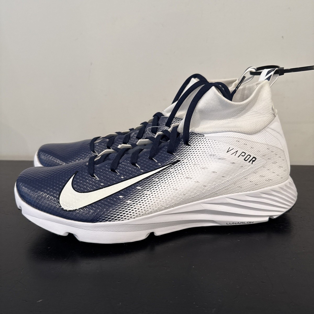 Size 12.5 Nike Vapor Untouchable Speed Turf 2 Cleats White Navy AO8744-101 | eBay