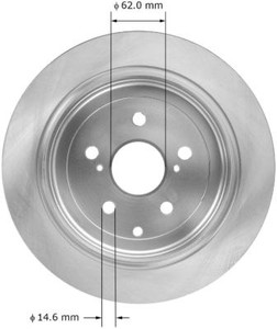 Disc-Brake-Rotor-GAS-Rear-Bendix-PRT6001