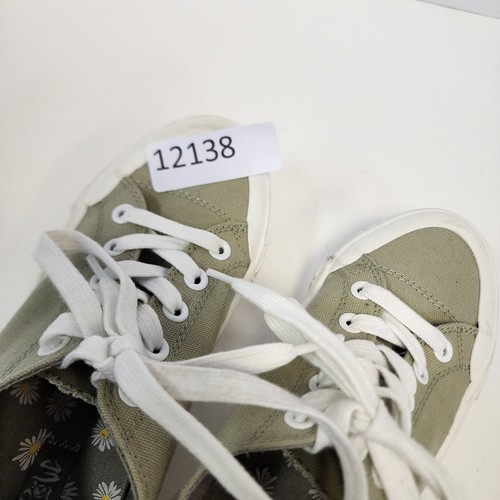 Mod Love Shoes Sneakers Fabric Flat Women 7 Sage Lace Up Y2K 2000 - Picture 8 of 8