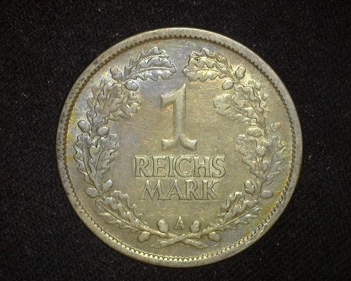 GERMANY 1926-A SILVER REICHSMARK KM44 WEIMAR REPUBLIC VERY FINE ~FCS-953 - Picture 2 of 2