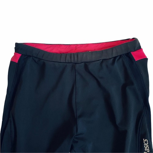 ASICS Womens Crop Tights Size 10 Black With Pink Trim Activewear Gym Training - Picture 4 of 12
