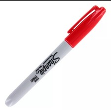 Sharpie Permanent Marker, Fine Point, Red, 1 Count