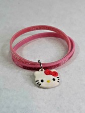 Hello Kitty Sanrio Pastel Rubber Bracelet With Charm  Ships FREE