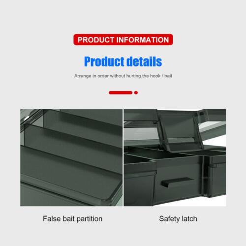 Fishing Hooks Lures Bait Storage Box Fishing Tackle Container Case (L) AU - Bild 6 von 10