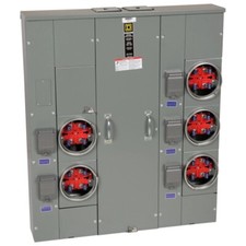 Square D 5 (gang) Meter MP 55 125 Socket 125amp Ring Type