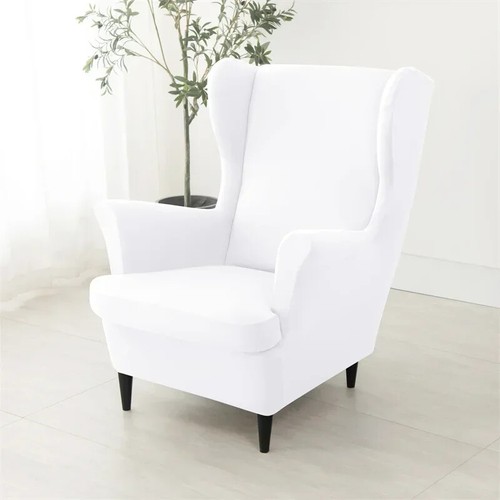 1pc Solid Color Wing Chair Cover All-inclusive Armchair Cover Elastic Anti-dirt - Picture 28 of 41