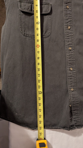 Camisa Carhartt Para Hombre XL Manga Larga Ropa de Trabajo Abotonada Verde S09MOS - Imagen 11 de 12