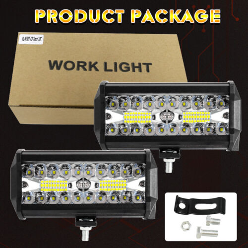 7" inch 1600W LED Work Light Bar Flood Spot Combo Fog Lamp Offroad Driving Truck - Foto 11 di 15
