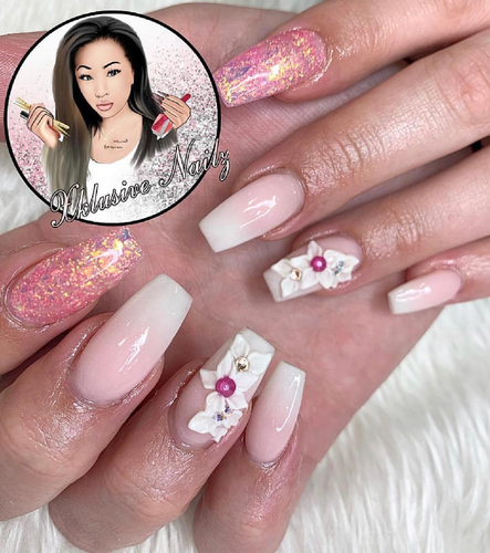 Coloured Acrylic Powder by TNBL - Loved premix glitter powder for ombre nails - Picture 4 of 4