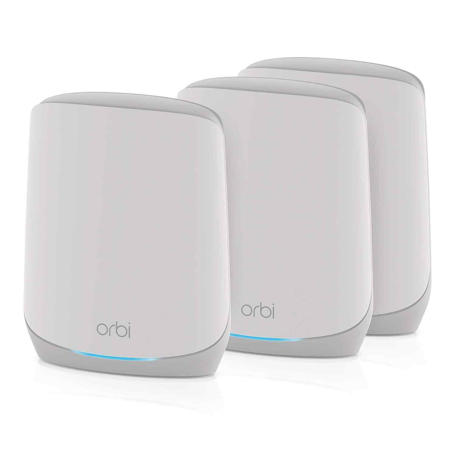 NETGEAR - Трехдиапазонная сетчатая система Wi-Fi AX3800 серии Orbi 660 (3 комплекта) - Whit...