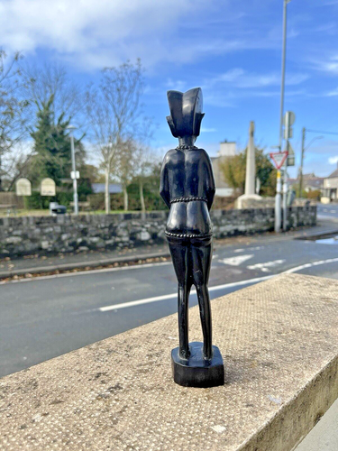 DE COLECCIÓN TALLADA MADERA ÉBONIZADA AFRICANA DESNUDA DAMA ESCULTURA ADORNO POPULAR ÉBANO - Imagen 6 de 15