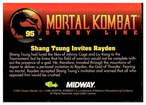 1994 CLASSIC MORTAL KOMBAT Series 1 (Pick Your Card) - Picture 54 of 60
