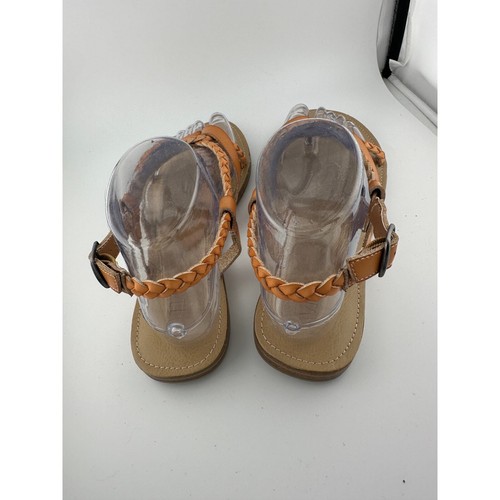 Mia Vaeda Cognac Brown Vegan Leather Braided Sandal Size 10M - Picture 4 of 5