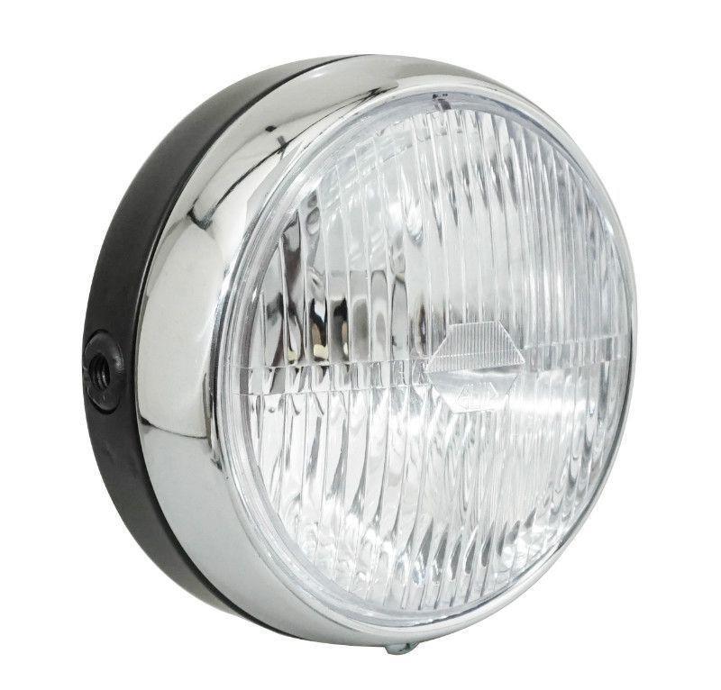 Optique de phare projecteur noir d.140mm compatible MBK et Peugeot vintage BA20D