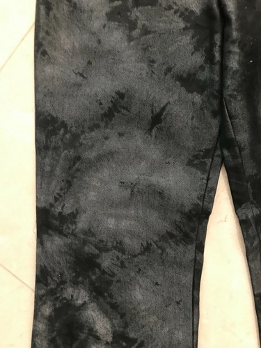 Rag High Waist Wide Leg Black Tie Dye Print Pants 3 Pocket 31x30" Size 10 RETRO - Picture 9 of 12