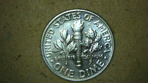 2011 D Roosevelt Rare Dime, Die Crack Along the Roosevelt Face - Picture 2 of 4