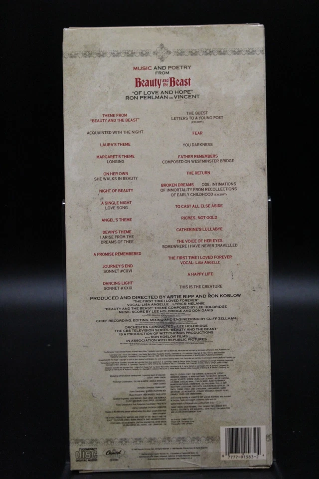 Beauty And The Beast Of Love And Hope 1989 Empty CD Long Box TV Series EXC - Image 2 of 3