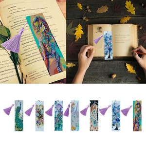 Creative DIY Special Shaped Diamond Painting Leather Tassel Bookmark Art Crafts Creative DIY Special Shaped Diamond Painting Leather Tassel Bookmark Art Crafts