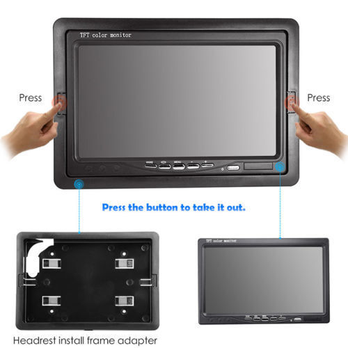 4Pin Truck Caravan IR Rear View Reversing Backup CCD Camera 7" Monitor Kit - Picture 14 of 24
