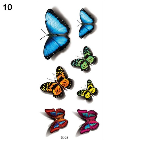 Temporary Tattoo Sticker Waterproof Fake Body Art Rose Floral Butterfly Tattoos - Picture 22 of 28