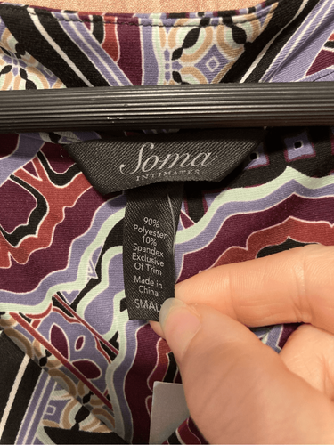 Soma intimates Small NWT lounge dress nighty plum lovely lounge alexia - Picture 3 of 6
