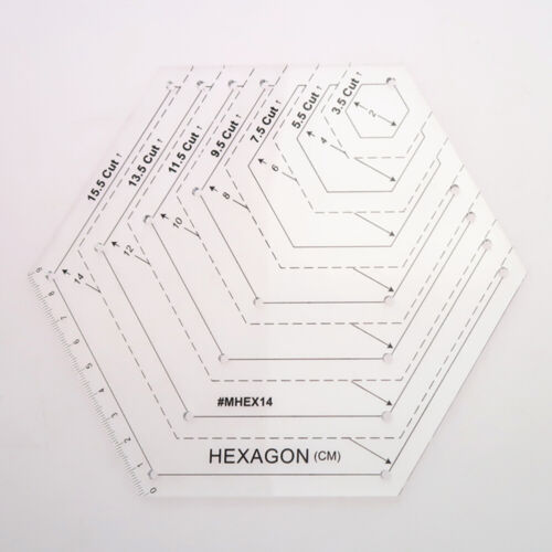 Sewing Patchwork Hexagon Quilting Ruler Template for Crafts - Picture 1 of 12