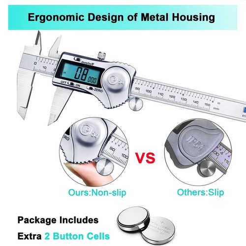 Kynup Digital Caliper, Calipers 6 Inch Measuring Tool with Stainless Steel, I... - Picture 6 of 6