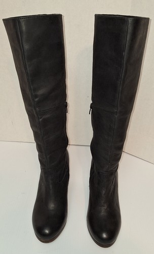 Steve Madden Hudsun Black Leather Knee High Boots Ankle Zipper Size US 9 - Picture 5 of 9