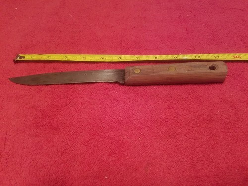 Vintage Regent Sheffield Hi Carbon Fixed Blade Butcher Knife Bushcraft Skinning  - Picture 10 of 10