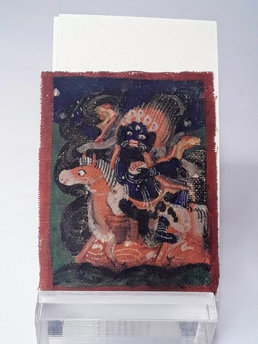 Antique Tsakli: Shri Devi miniature Tangka - Picture 3 of 8