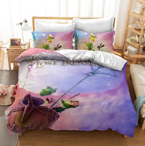 TinkerBell Duvet Cover Quilt Cover Kids Cartoon Bedding Set Single Double Size - Picture 8 of 46
