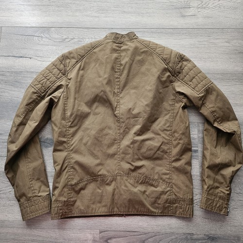 Jack And Jones Men's JJVLiam Biker Jacket NOOS Size Medium Khaki Great Condition - Picture 7 of 9