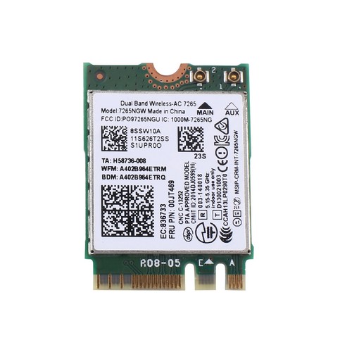 Carte WiFi AC7265 7265NGW FRU00JT469 802.11AC NGFF BT4.0 pour E5505086 - Photo 4/8