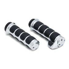 Kuryakyn Premium ISO-Grips with Chrome Accent Rings with Throttle Boss - 6228