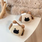 For AirPods 1 2 3 4 Pro 2 Pro 3 Kawaii Crochet Cartoon Dog Soft Plush Ear Cover