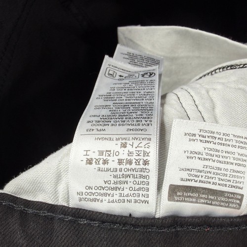 Pantalones de mezclilla elásticos de pierna recta negros 31x32 Levi's 514 para hombre nuevos con etiquetas - Imagen 9 de 11