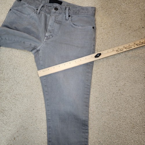 John Varvatos Jeans Herren 30 x2 grau dunkle Waschung gerade Denim Hose Matchstick - Bild 7 von 20