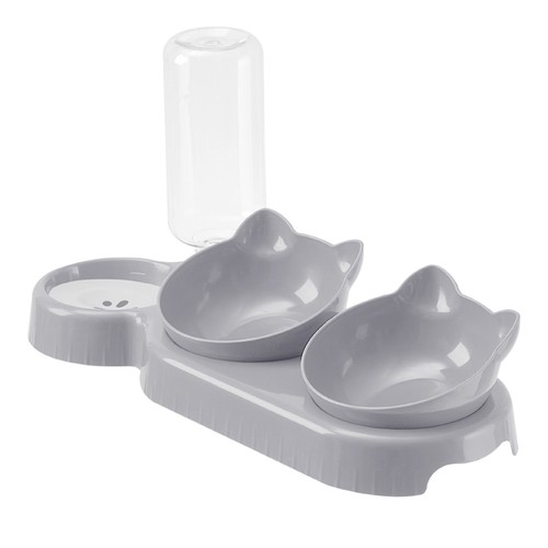 Double Pet Bowls with Water Dispenser Cat Kitten Puppy Feeder Feeding Station - Picture 29 of 36
