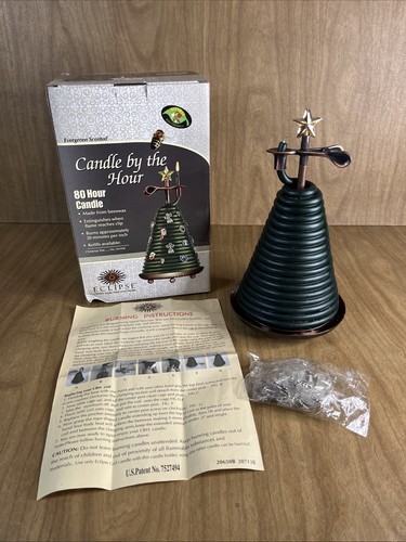 Eclipse Candle by the Hour 80-Hour Christmas Tree Candle Beeswax Evergreen New