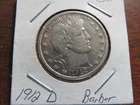 1912 D XF/AU BARBER HALF DOLLAR
