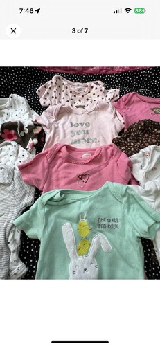 3 MONATE Paket 24 Teile gemischt Mädchen Zip Pyjama Hoodie Bodys Strampler Unterhose - Bild 17 von 18