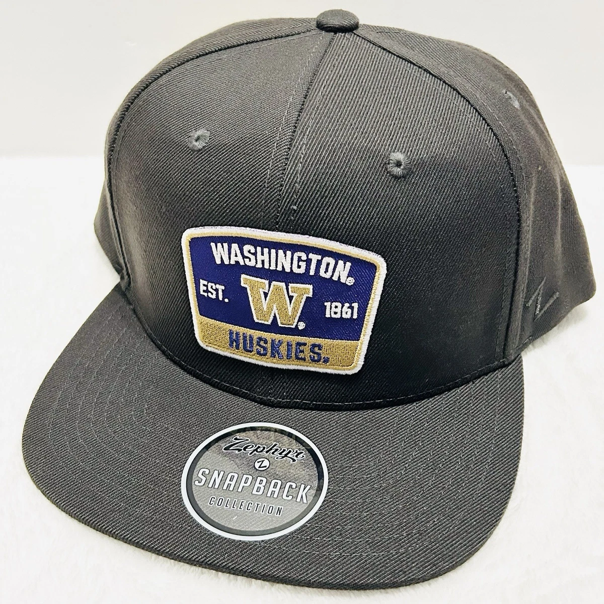 Casquette Zephyr Brodée Washington Huskies - Ajustable - état Correct