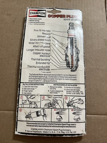 Champion RS12YC Copper Plus Spark Plugs #46 (Pack of 6) ! NOS ! - Picture 2 of 2