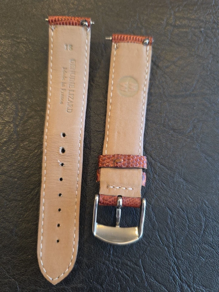 michele watch band 18mm leather - Image 2 of 3