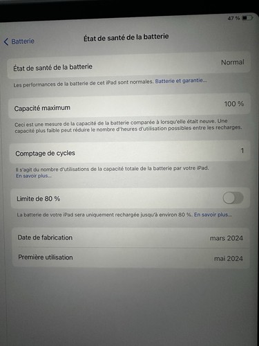 iPad Air M2 / 13" / 128 Go / Batterie 100% / 6 Eme Génération - Photo 2/2