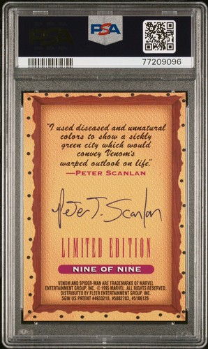 1995 Fleer Ultra Spider-Man Masterpieces #9 Venom PSA 10 - Picture 2 of 2