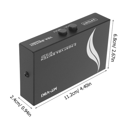 Portable 2 In 1 Out 2-Port VGA Box Splitter for PC /DVD Player /TV /LCD Monitor - 第 10/12 張圖片
