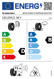 Vredestein Wintrac Pro FSL XL 3PMSF DOT20 245/35 R21 96Y Winterreifen - Bild 3 von 3