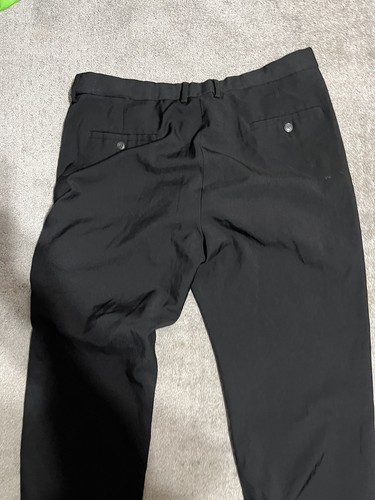 Haggar schwarze Anzughose vorne flach 38 x 30 klassische Passform für Herren - Bild 4 von 5