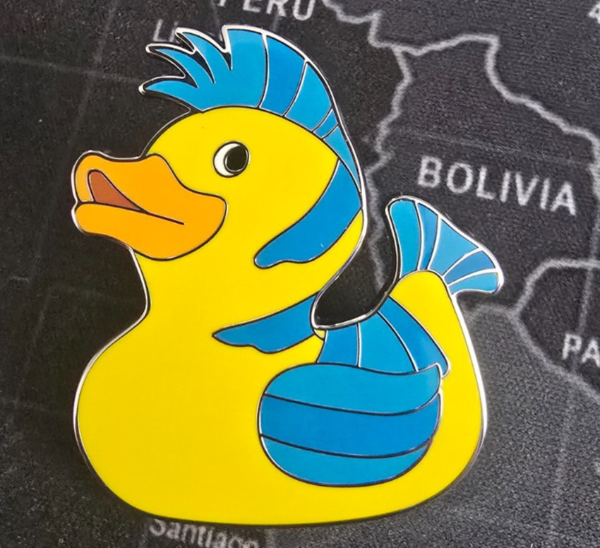 Disney Park Flounder Ducks Of Disney Mystery Bag Trading Pin Little Mermaid Duck
